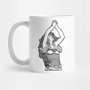 With arms raised woman crying Mug